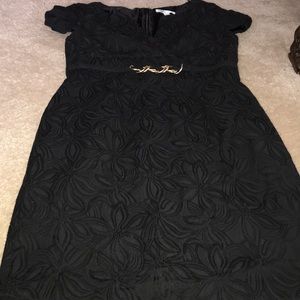 Black gold dress